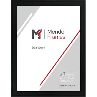 MendeFrames H120 Schwarz 29,7x42 cm Fotorahmen aus Holz mit Antireflexglas - Schwarz