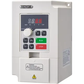 Vevor Frequenzumrichter VFD 3 PS, 2,2 kW, 5 A, 3-Phasen-Wechselstrom, 380 V Eingang auf 3-Phasen-Wechselstrom, 0 – 380 V Ausgang, Frequenzumwandler, 50/60 Hz Eingang, 0 – 2000 Hz Ausgang