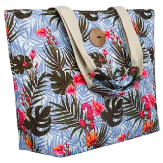 Große Damen-Shoppertasche für Frühling und Sommer - Beige, Blau, Grün, Rosa, Orange