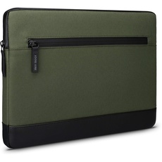 Adore June 16 Zoll Bent Laptop Tasche Oliv Grün kompatibel mit MacBook Pro 16 2023 2021, Nachhaltige Recycelte Stoffe, wasserdichte Reißverschlüsse - Made in Europe