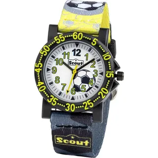 Scout Fußball 164000214 Analog Gehäusefarbe Gelb Silikonarmband Bunt