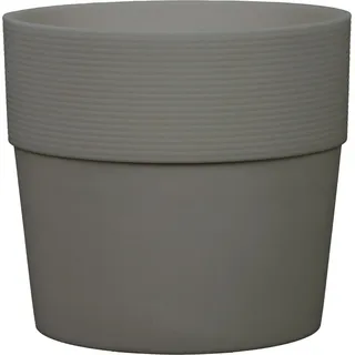 Scheurich Pflanzgefäß Groove Ø 28,5 cm Nero hochwertiger Kunststoff