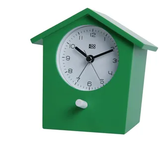 KOOKOO EarlyBird Grün, Wecker mit Vogelmelodie (Originalaufnahme) oder Dreiklangton