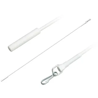 Liedeco Schleuderstab für Seitenschals, Gardinen, weiß