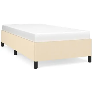 vidaXL Bettgestell ohne Matratze Creme 80x200 cm Stoff - Creme