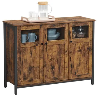 VASAGLE Sideboard 100 x 75 x 35 cm braun