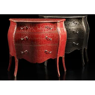 Italienische Möbel Rot Kommode mit Schubladen Anrichte Kommoden Holz Neu - Rot