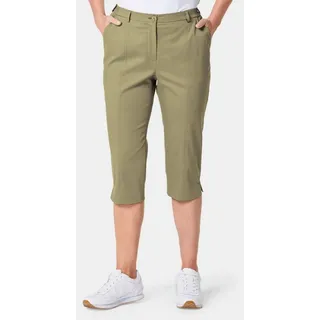 GOLDNER Caprihose »Sportive Capri-Hose aus trageangenehmen Satin«, grün