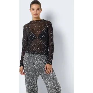 Top Glitzer-Effekt Langarm Regular Fit | M