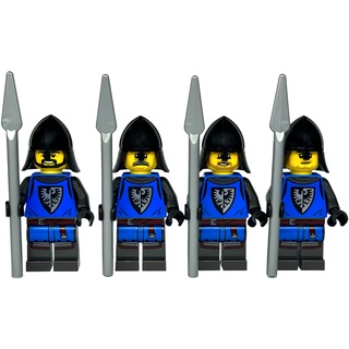 LEGO Ritter Minifiguren 4 Falkenritter Figuren Black Falcon Knights (Ritter 3) - Sammlerset für Ritterburg Mittelalter - ideale Ergänzung für Lego Bausets 10305 31120 21325