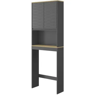 Vicco Toilettenschrank Livia Anthrazit 60 x 163 cm, - Dunkelgrau