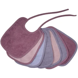 Wörner Lätzchen »Bindelätzchen 7er Pack 20x25 cm« 7 Stk. tlg. großes Set, maschinenwaschbar, trocknergeeignet, rosa
