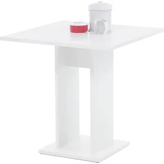 Esstisch 75x75 cm Weiß Nachbildung - Weiß
