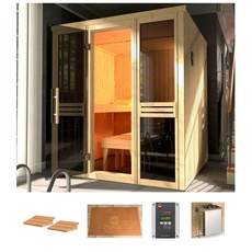 Bild von Sauna »Classic«, 7,5 kW Bio-Kombiofen mit ext. Strg., beige