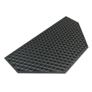 Neumärker Diamant Grill halber Grillrost aus Gusseisen, Gusseiserner Rost für ein perfektes Branding, Maße: 600 x 300 x 15 mm