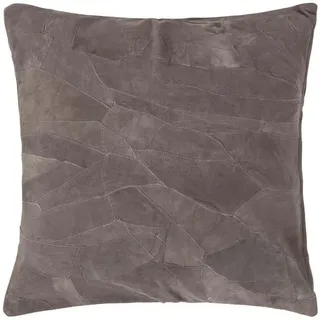 Homescapes Patchwork Kissen 45 x 45 cm Grau