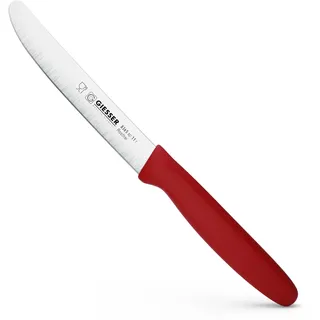 Giesser seit 1776 - Made in Germany - Tomatenmesser rot, Klinge 11 cm, rutschfest, kleines Universalmesser spülmaschinenfest, rostfrei