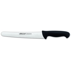 Arcos Serie 2900 - Gebäckmesser Kuchenmesser - Klinge Nitrum Edelstahl 250 mm - HandGriff Polypropylen Farbe Schwarz