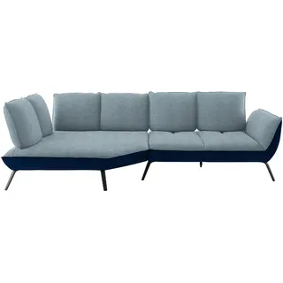 Moderano Ecksofa , Blau , Metall , Ottomane links, L-Form , 320x169 cm , Typenauswahl, Fußauswahl, Lederauswahl, Stoffauswahl, Armteilvarianten, Sitzqualitäten, seitenverkehrt erhältlich, Rücken echt , Wohnzimmer, Sofas & Couches, Wohnlandschaften, Ecksofas