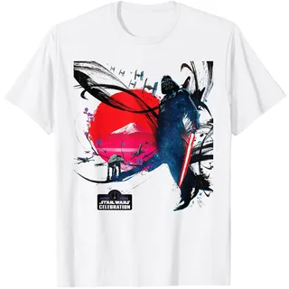 Star Wars Celebration Japan 2025 Key Art Darth Vader & Logo T-Shirt, Herren, Weiß, M