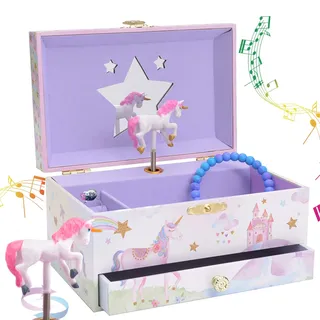 Jewelkeeper Prinzessin Musikalische Schmuckschatulle für Mädchen mit Ausziehbarer Schublade, Blumenballerina - Spieluhr mit Das Swan Lake Song, Ideal Schmuckkästchen Ballerina Geschenke