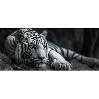 Bönninghoff Leinwandbild Raubkatzen Tiere Tiger Wildtiere 1 Stk. tlg., schwarz