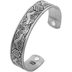 My Shape Norse Viking Wolf Fenrir Manschette Armband Keltischer Knoten Magnetfeldtherapie Manschette Armreif