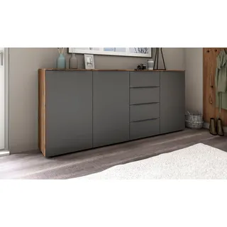 borchardt Möbel Highboard »Tom«, Breite 200 cm grau