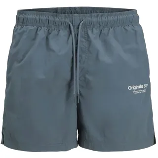 JACK & JONES Badehose Herren JPSTNAXOS VESTERBRO Stormy Weather grau S