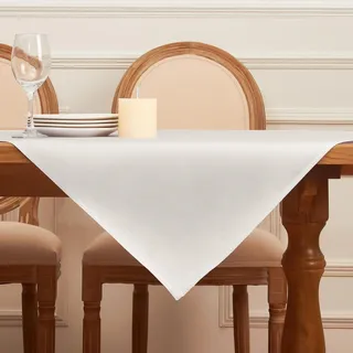 Softalker Tischdecke 80 x 80 cm quadratisch Tischdecken Abwaschbare Tischdecken Jacquard Geometrischem Tischtuch beige Table Cloth Deko für Outdoor Geburtstag Gartentisch Wohnzimmertisch Couchtisch