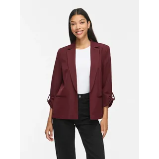 Vila Kurzblazer "VINICE 3/4 LOOSE BLAZER - NOOS" Materialmix, port royale