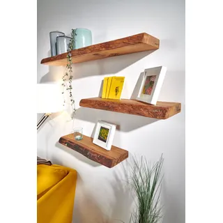 Wandboard Wandregal Holz Eiche Baumkante massiv regal Board - 120x25