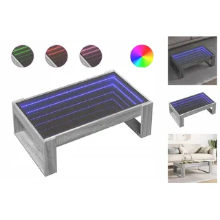 vidaXL Couchtisch mit Infinity-LED Grau Sonoma 90x53x30 cm