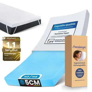 Arensberger Topper Essence, 140x200cm , Weiß , Textil , 140x200 cm , Schlafzimmer, Matratzen, Topper