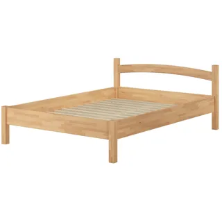 Breites Einzelbett Massivholzbett Buche 120x200 Bettgestell Holzbett Zubehör wählbar V-60.73-12Rollrost inkl. - Naturbelassen