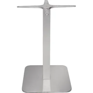 Bolero quadratischer Tischfuß Edelstahl 68cm hoch - Silber