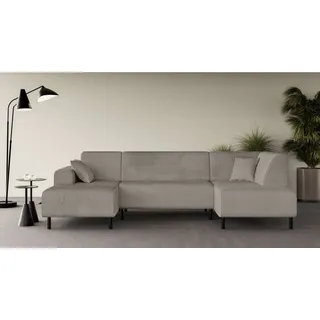 Home Affaire »ARROS U-Form mit Wellenunterfederung, Maße B/T/H: 300/163/81 cm« incl. Zierkissen, mit Recamiere links/rechts bestellbar, auch in Cord,