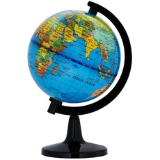 EXERZ 10cm Schülerglobus - Englische Karte - Globus Bildung Drehbarer - Pädagogische/Geografische - Lehrmaterial Globen Politische Karte - Durchmesser 10cm