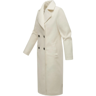 Langmantel NAVAHOO "Kurzmantel Sternlein 14", Damen, Gr. XL, weiß (sanftes weiß), Obermaterial: 90% Polyester PES. 10% Viskose CV.  Obermaterial: Futter: 100% Polyester PES., Mäntel Langmantel