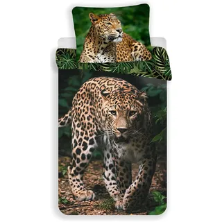 COFI 1453 Leopard Grün 140 x 200 cm + 70 x 90 cm
