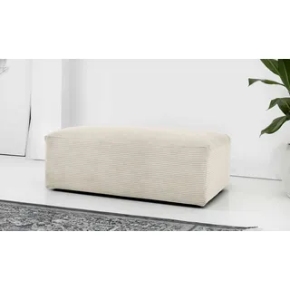 otto home »Koa Pouf, Webstoff, Cord, Struktur, Chenille« Wellenunterfederung, weicher Lounge-Sitzkomfort