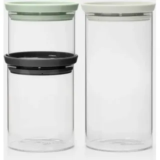 Brabantia Stapelbares Glasgefäß-Set (0.3 - 0.6 - 1.1L) - Transparent