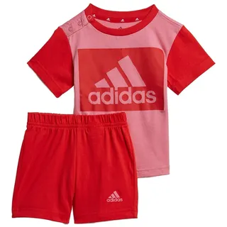 adidas Unisex Baby I Bl T Set Sportanzug, Tonros/Rojint, 9 Meses