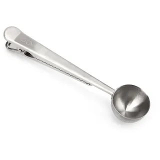 Point-Virgule Kaffeelöffel Messlöffel aus Edelstahl 430 mit Klipp 17.5cm
