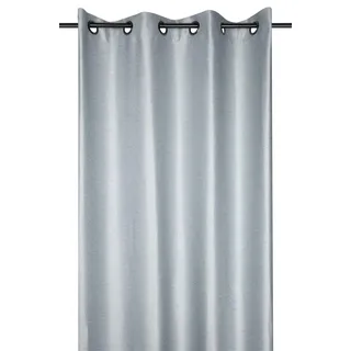 Vorhang Gardine Blickdicht 140x260 cm hellgrau einfarbig modern Dekoration Deko