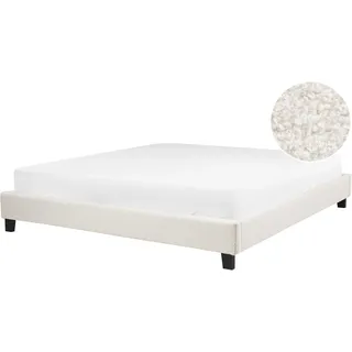 Beliani Polsterbett Creme, Textil, 180x200 cm