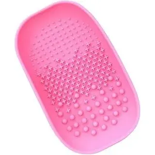 KOMUNJ Pinselreiniger aus Silikon, Make-Up Pinsel Reiniger Matte Silikon Kosmetik Pinsel Reinigungsmatte für Die Heimreise, einfach zu reinigen, Geeignet für Trockene Kosmetika Rosa
