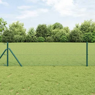 vidaXL Doppelstabmattenzaun 2500 x 60 cm Grün - Grün
