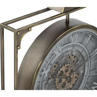 Wanduhr Home ESPRIT Schwarz Gold Kristall Eisen 60 x 9 x 80 cm