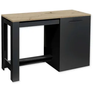 BASIC by Balculina Kücheninsel Andy 138 x 91 x 56 cm Schwarz